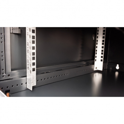 Шкаф 19" телекоммуникационный настенный, 4U 280x600х600 мм, дверь металл, черный